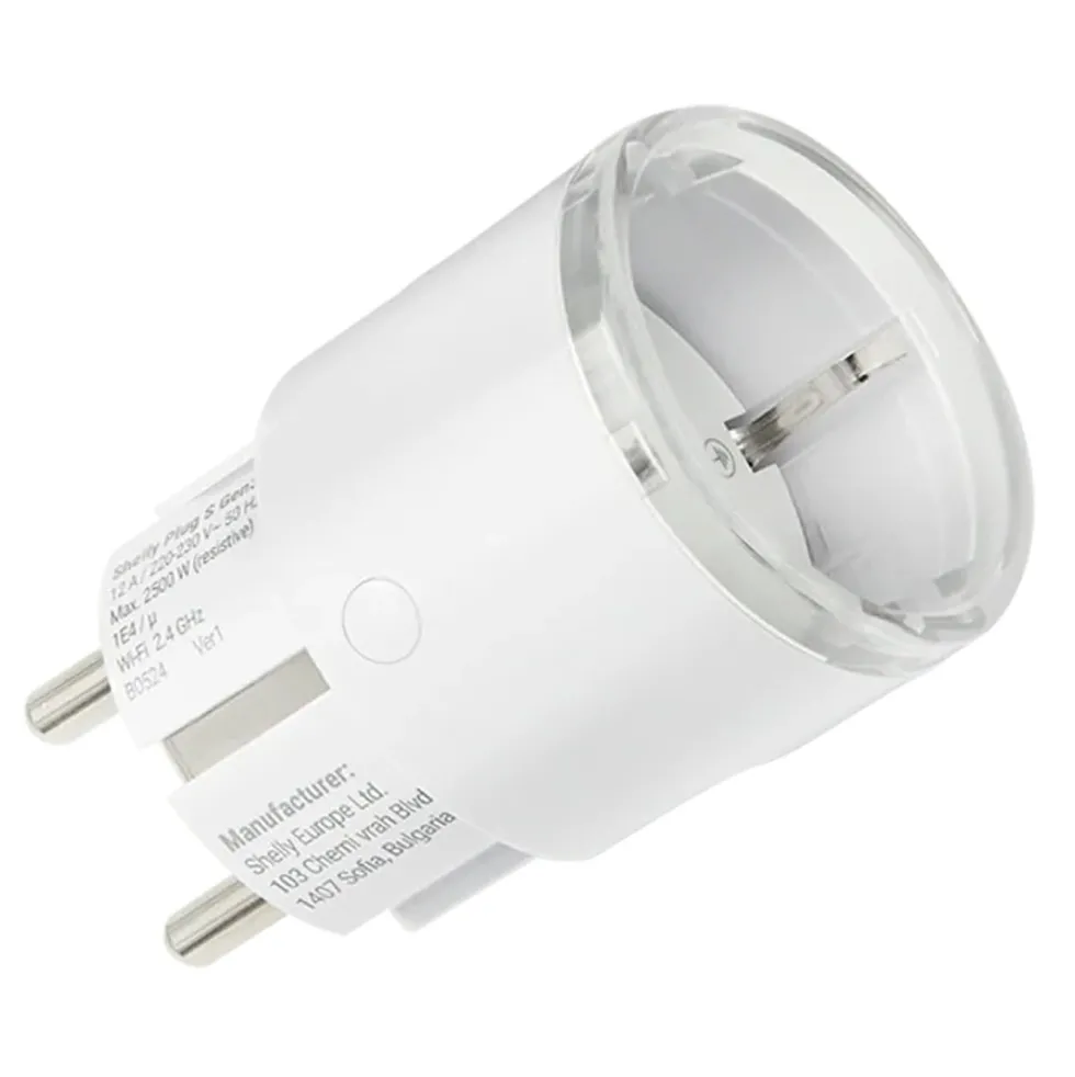 Shelly Plug S Gen3 smart kontakt Hvit