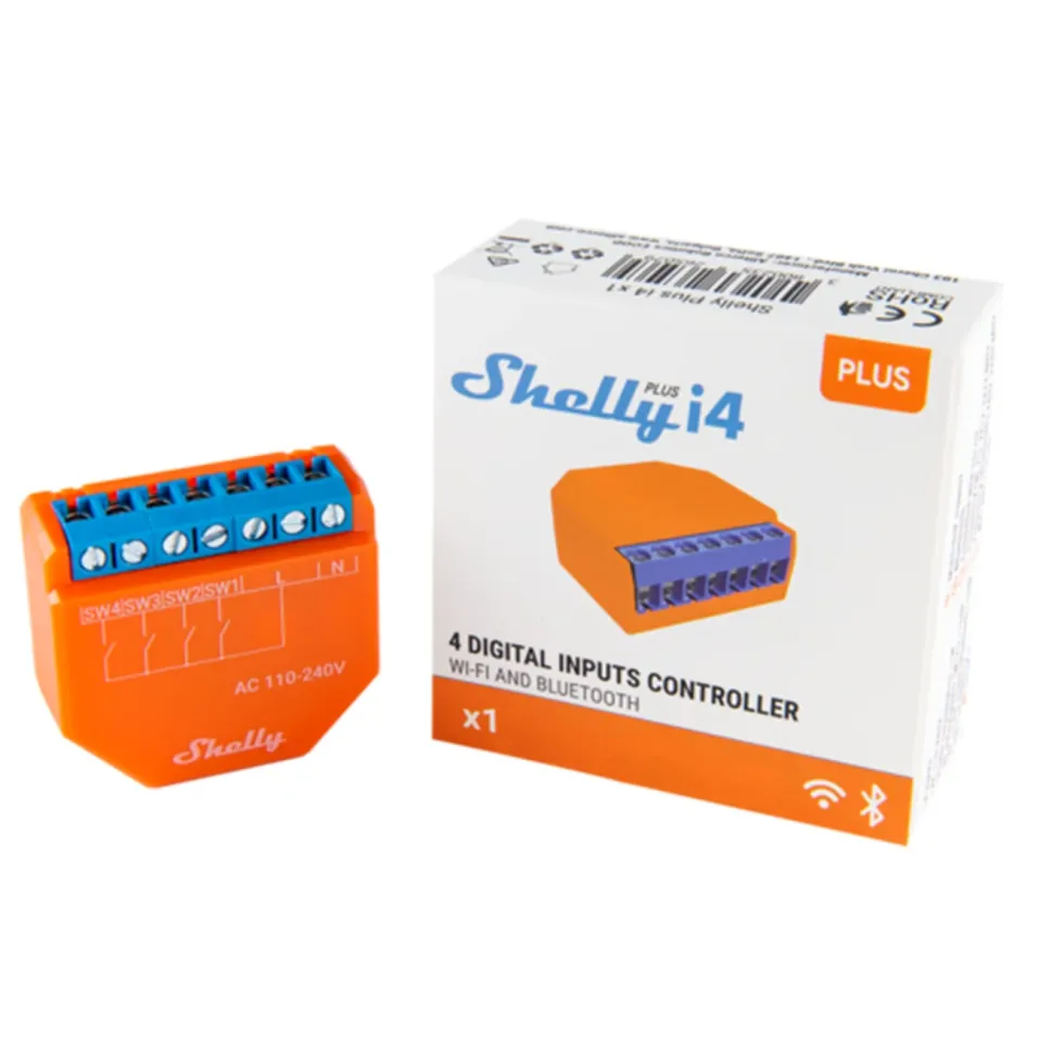 Shelly Plus i4 Gen3 smart strømbrytermodul