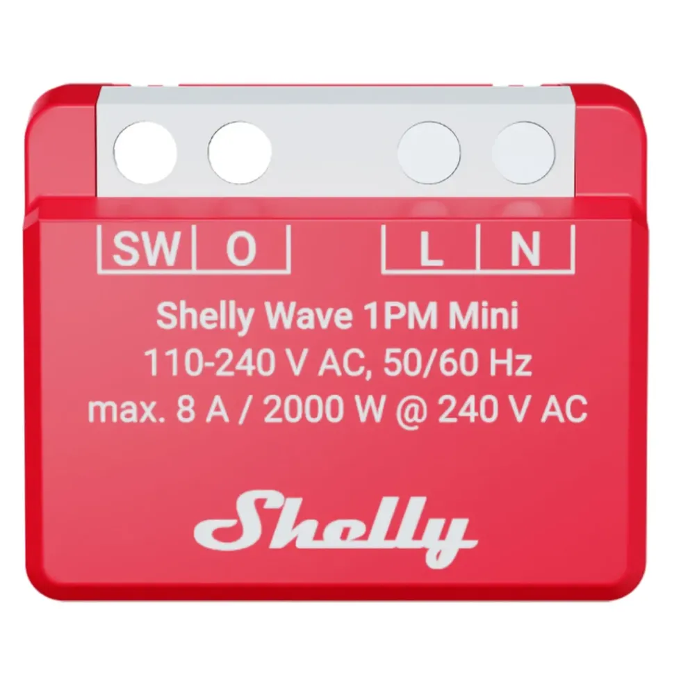 Shelly Wave 1PM Mini LR Z-Wave-strømbryter EU