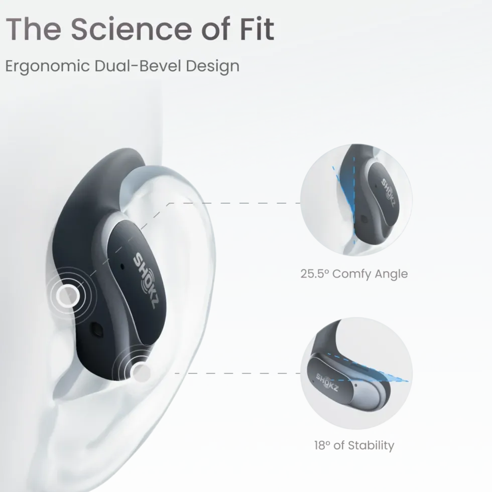 Shokz OpenFit Air Trådløse hodetelefoner Svart