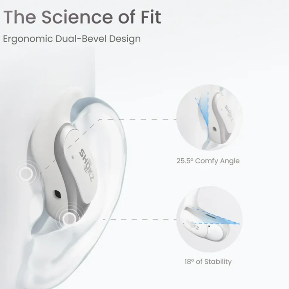 Shokz OpenFit Air Trådløse hodetelefoner Hvit