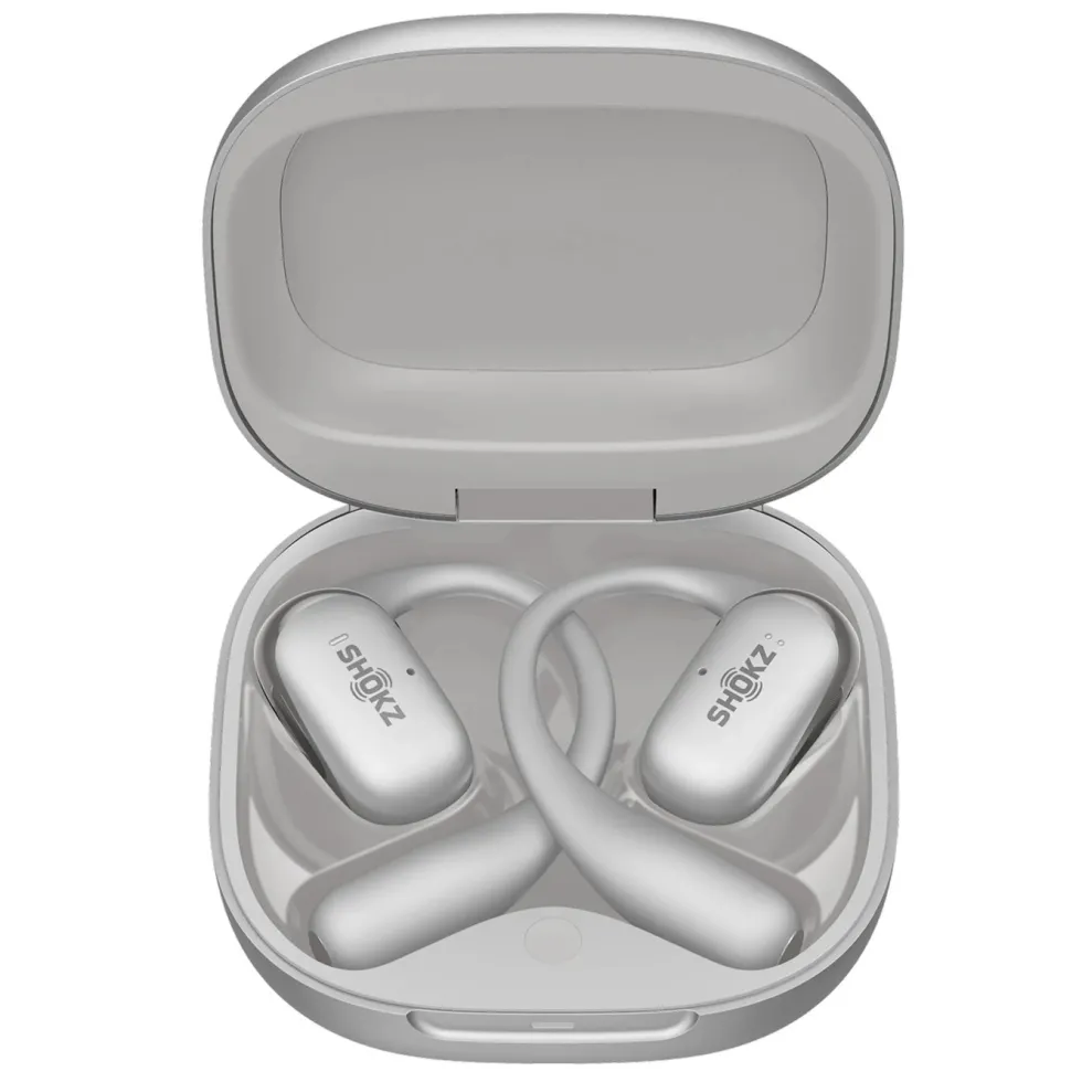 Shokz OpenFit 2+ open-ear-hodetelefoner Grå
