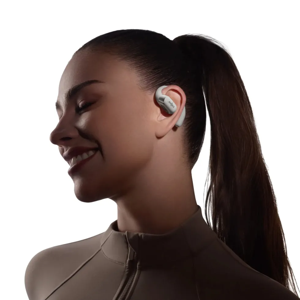 Shokz OpenFit 2+ open-ear-hodetelefoner Grå
