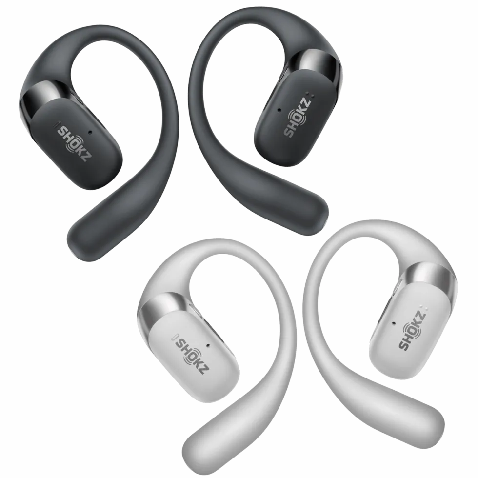 Shokz OpenFit 2+ open-ear-hodetelefoner Grå