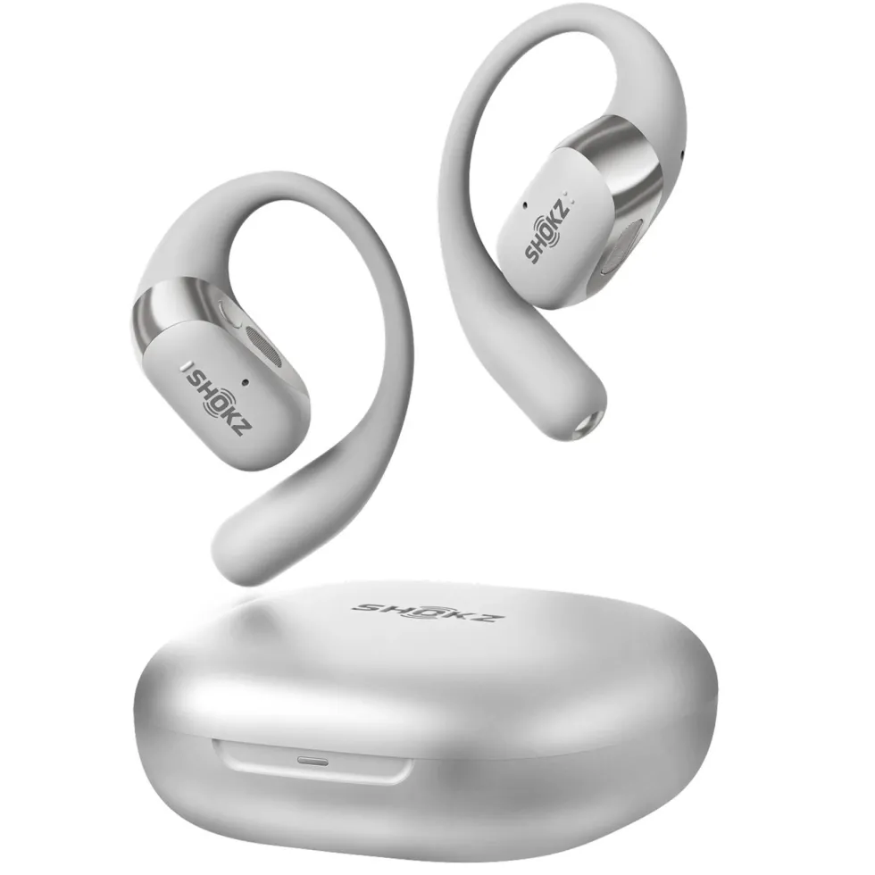 Shokz OpenFit 2+ open-ear-hodetelefoner Grå
