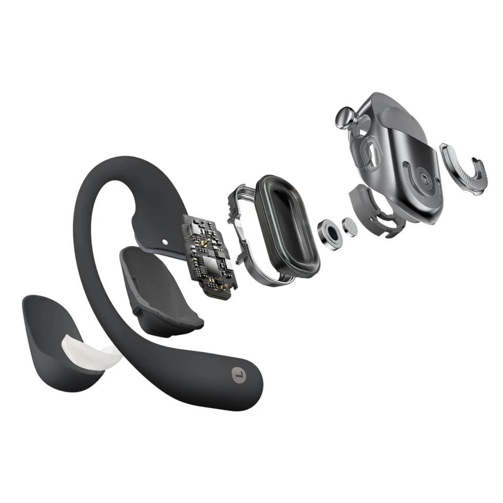 Shokz OpenFit 2+ open-ear-hodetelefoner Svart