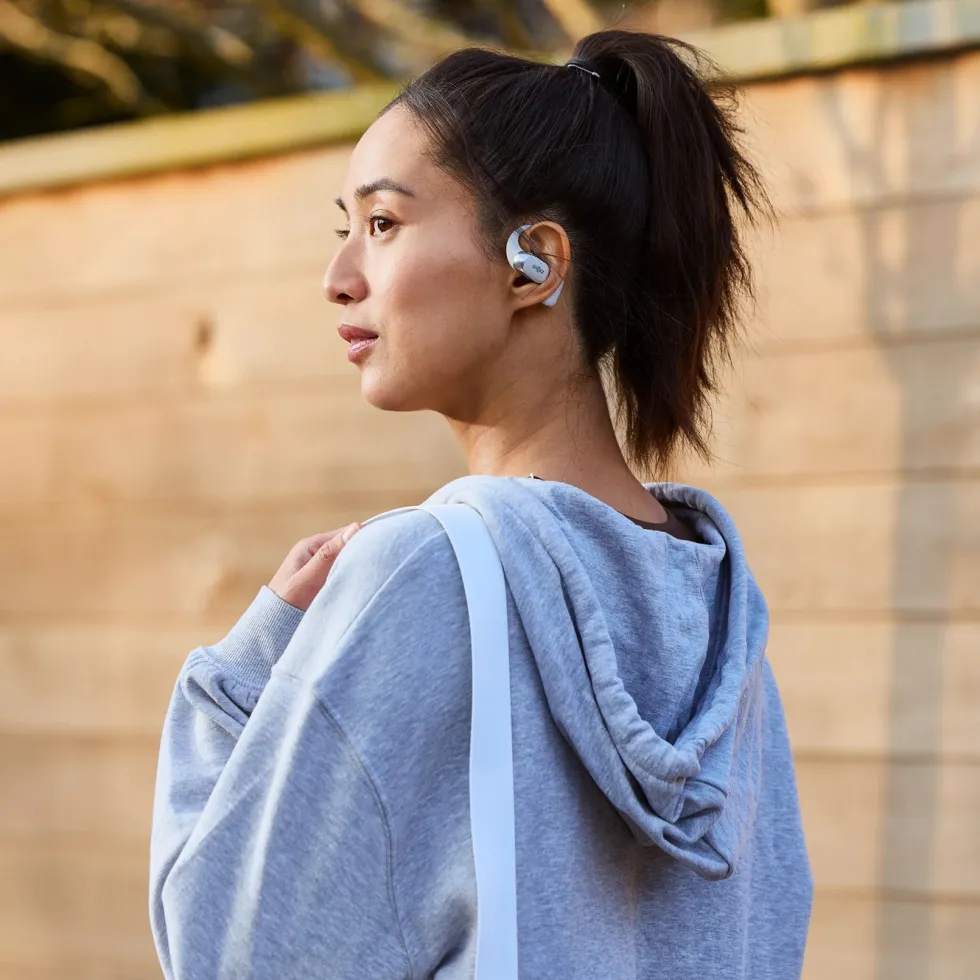 Shokz OpenFit 2+ open-ear-hodetelefoner Svart