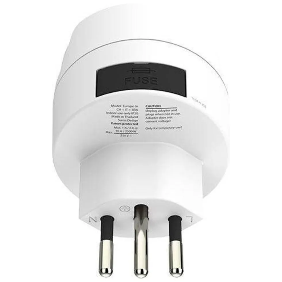 Skross Jordet reiseadapter - Sveits, Italia og Brasil