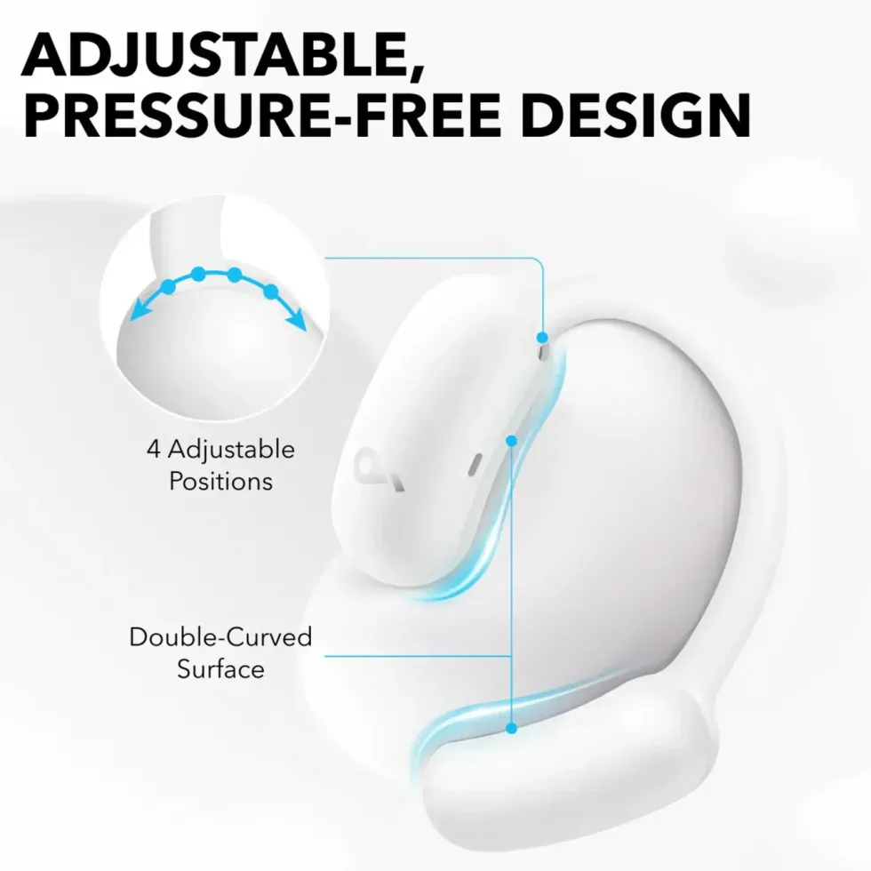 Soundcore AeroFit 2 Open-Ear-hodetelefoner Hvit