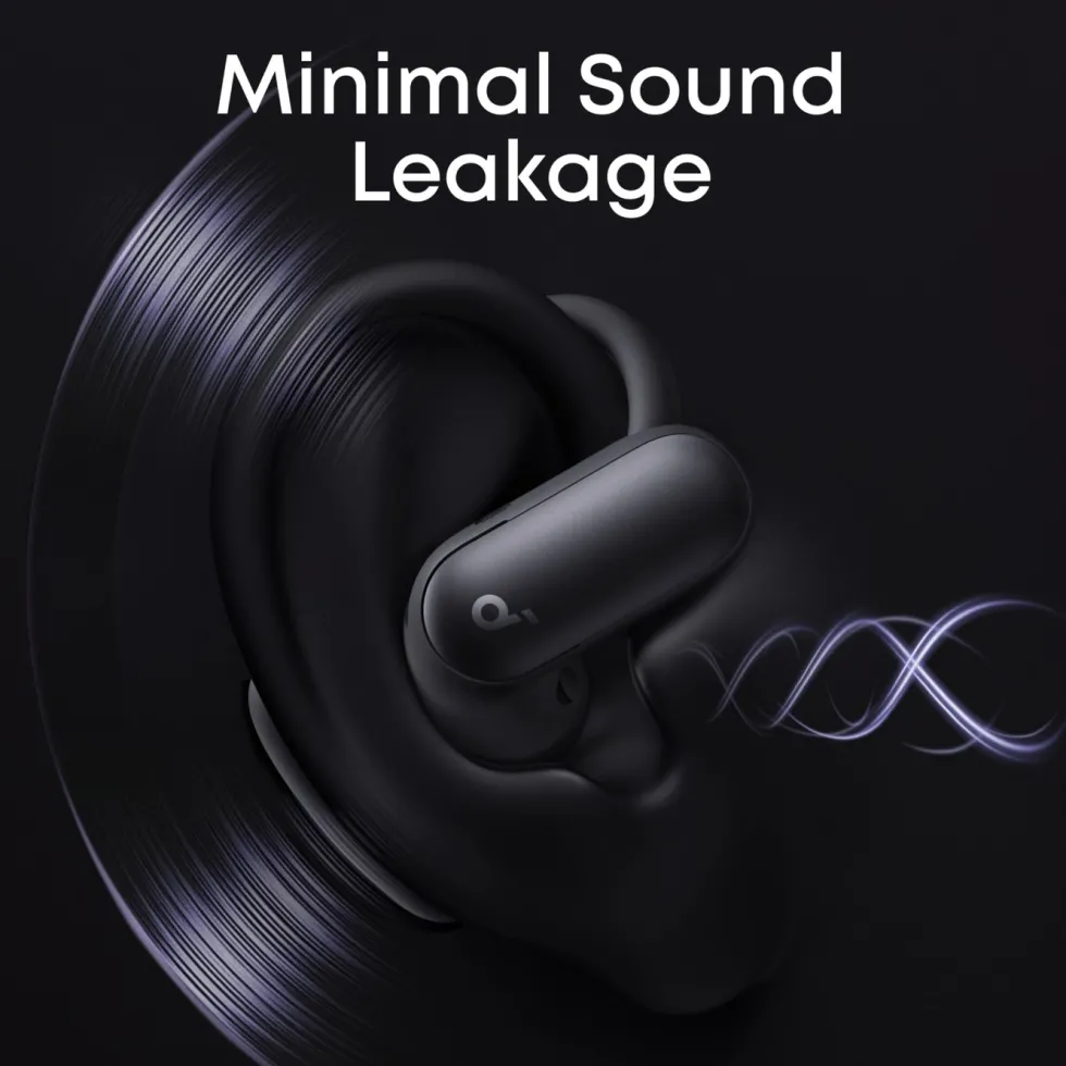 Soundcore AeroFit 2 Pro open ear-hodetelefoner med støyreduksjon Svart