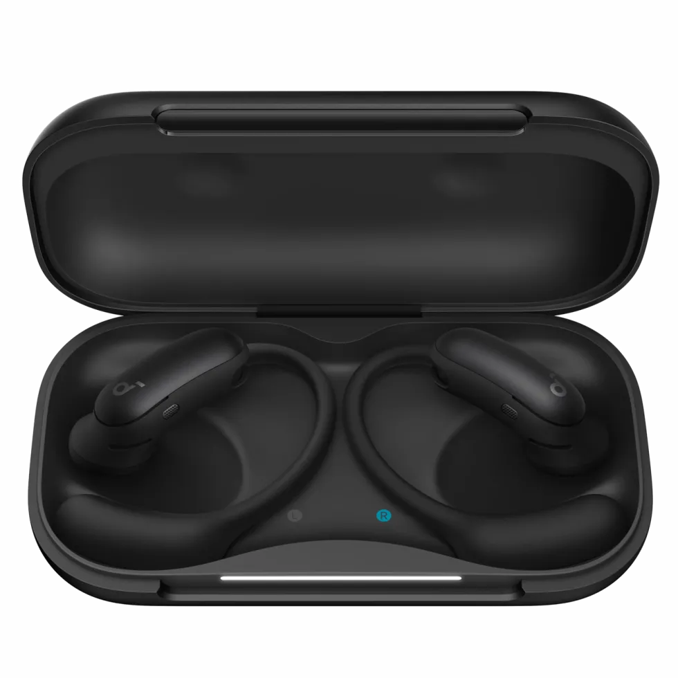 Soundcore AeroFit 2 Pro open ear-hodetelefoner med støyreduksjon Svart