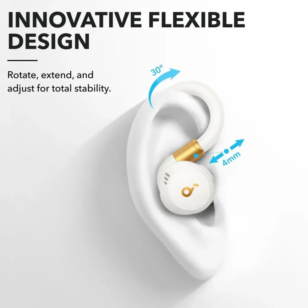 Soundcore Sport X20 trådløse hodetelefoner med støyreduksjon Hvit