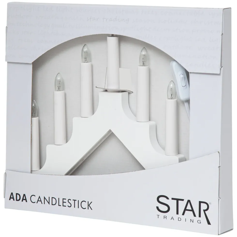 Star Trading Adventsstake med 7 armer Hvit