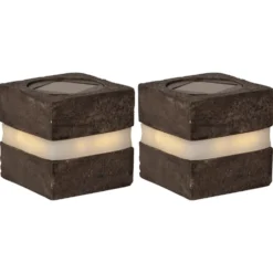 Star Trading Stonecube Hagesbelysning med solceller 2-pk.