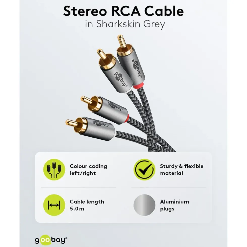 Stereo RCA-kabel 5 m