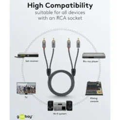 Stereo RCA-kabel 5 m