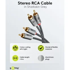 Stereo RCA-kabel 1 m