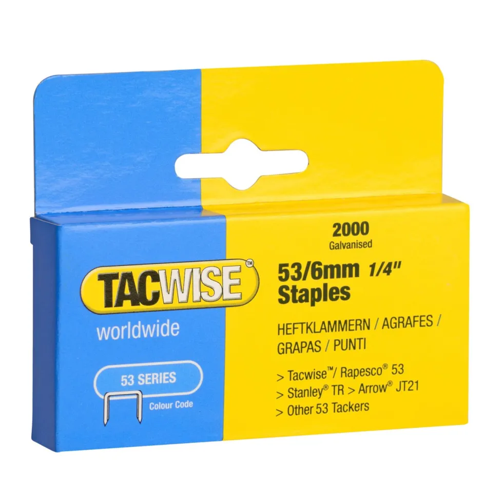 Tacwise Stifter type 53 til stiftepistol, 2 000-pakning 6 mm