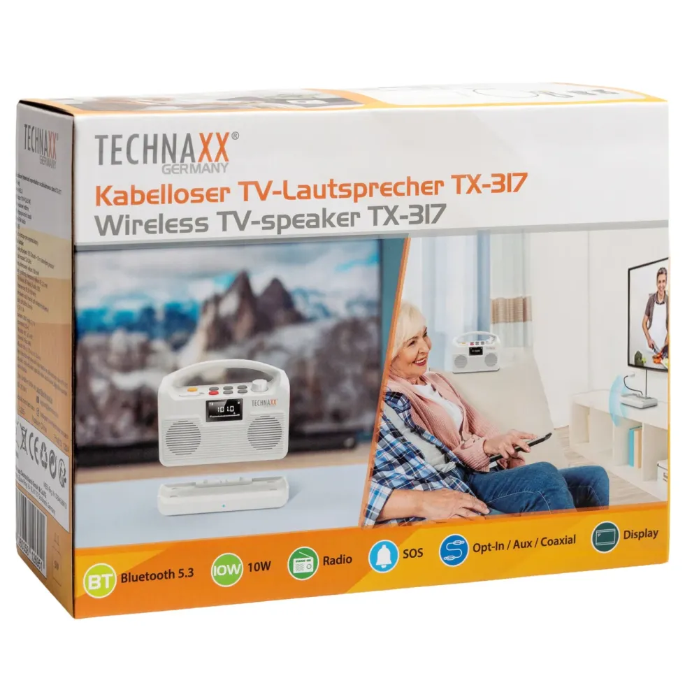 TECHNAXX Trådløs TV-høyttaler TX-317