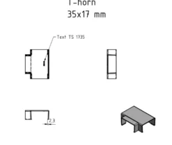 T-kobling for kabelkanal 35x17 mm
