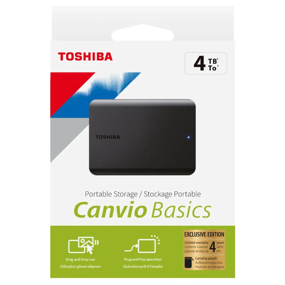 Toshiba Canvio Basics Exclusive Edition ekstern harddisk 4 TB