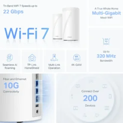 TP-Link Deco BE85 Mesh-ruter med Wifi 7 BE19000 2-pk.
