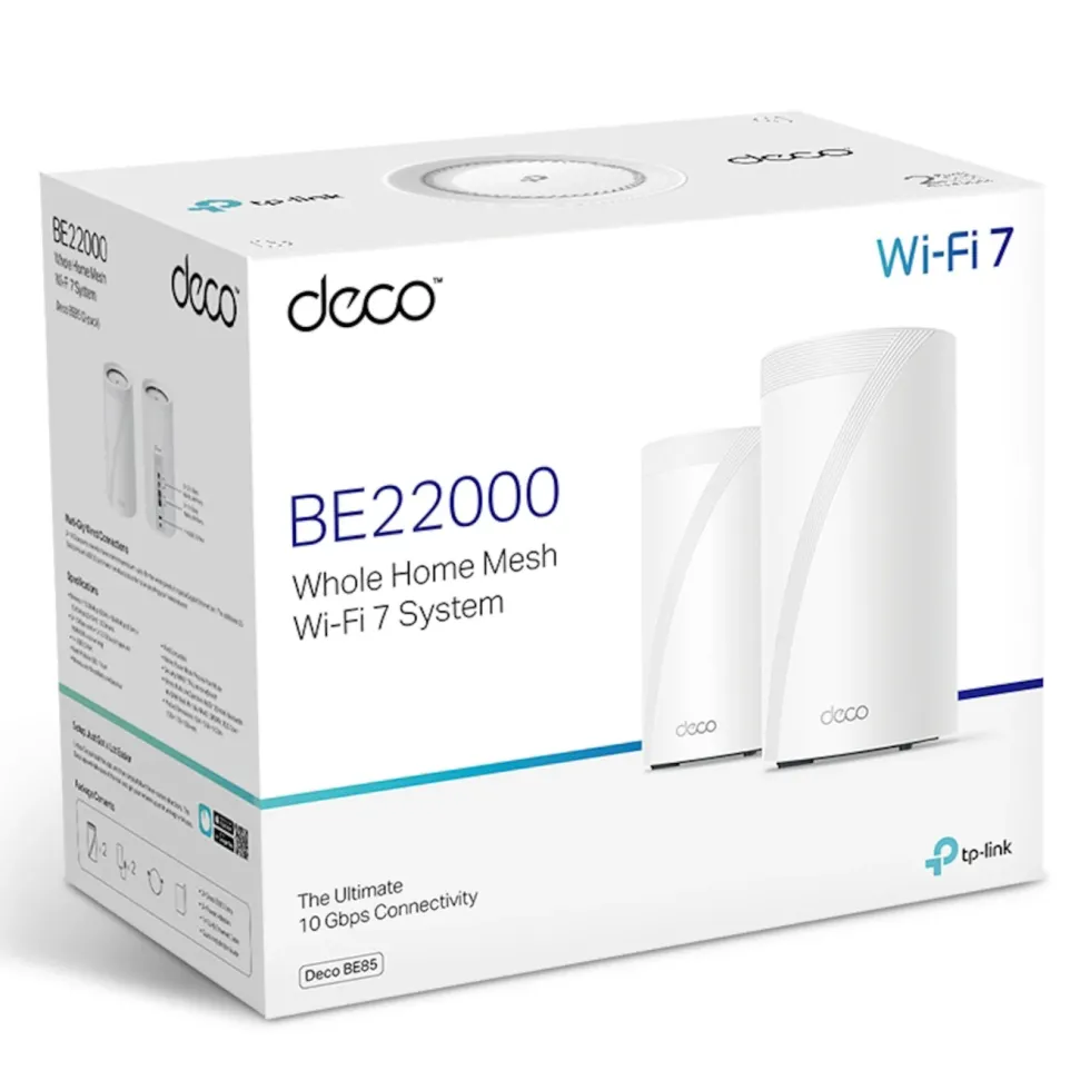 TP-Link Deco BE85 Mesh-ruter med Wifi 7 BE19000 2-pk.