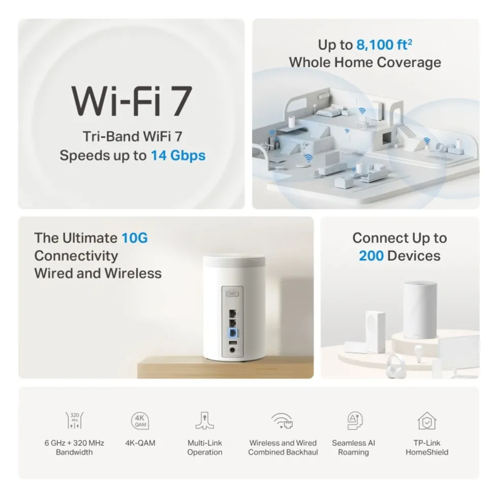 TP-Link Deco BE68 Wifi 7 mesh-system 2-pack