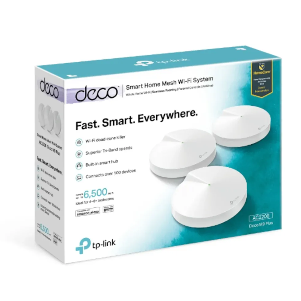 TP-Link Deco M9 Plus Mesh-system AC2200 3-pk.
