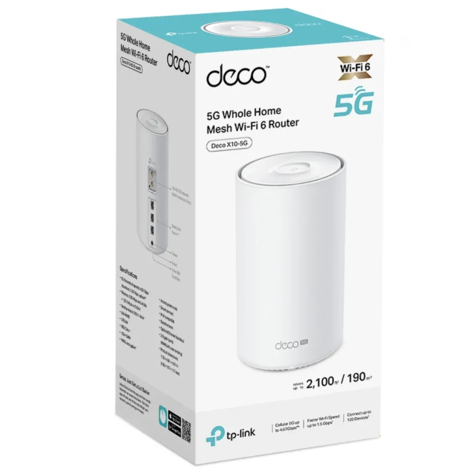 TP-Link Deco X10-5G AX1500 mesh-ruter med 5G 1-pk.