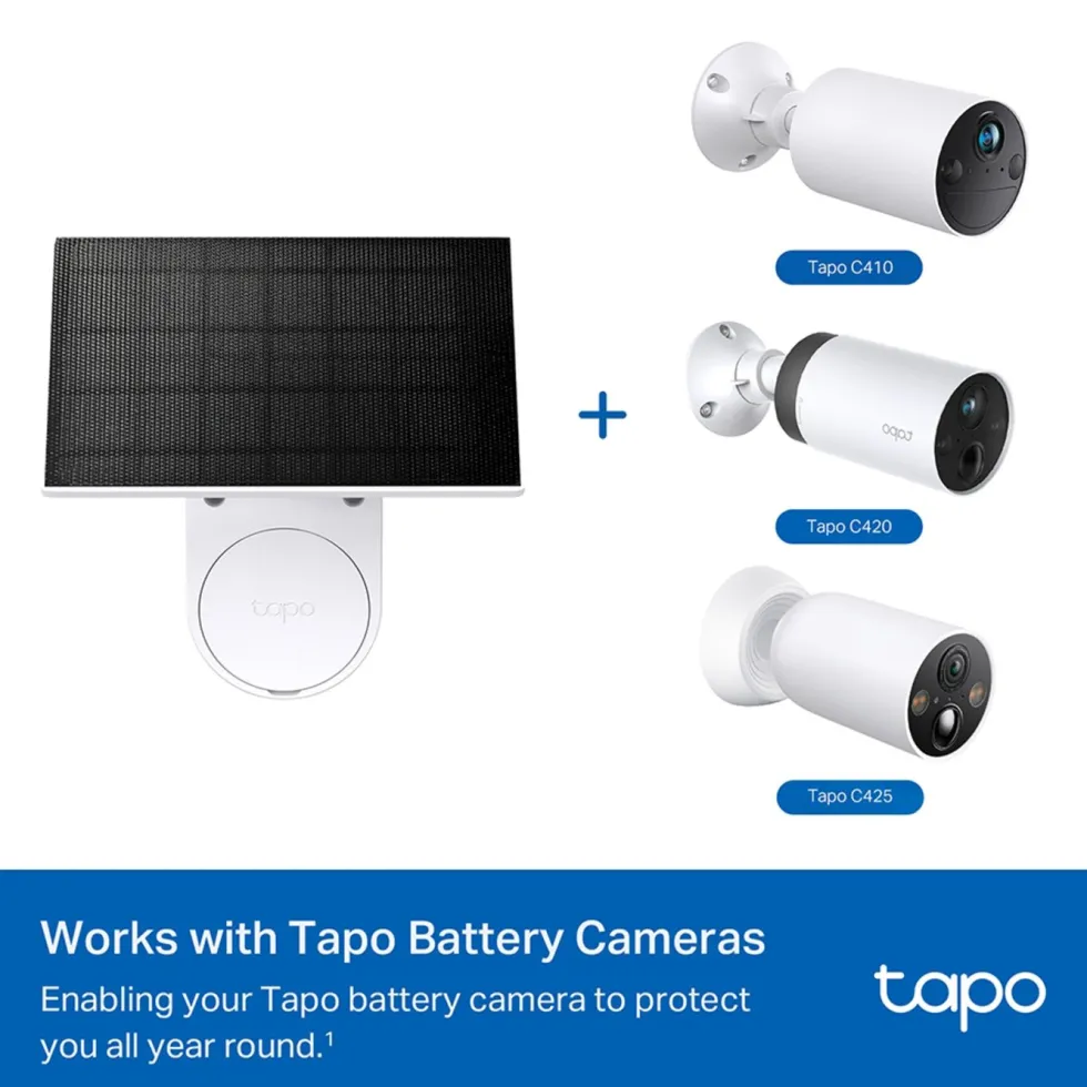 TP-Link Tapo A201 – Solcellepanel for overvåkningskamera