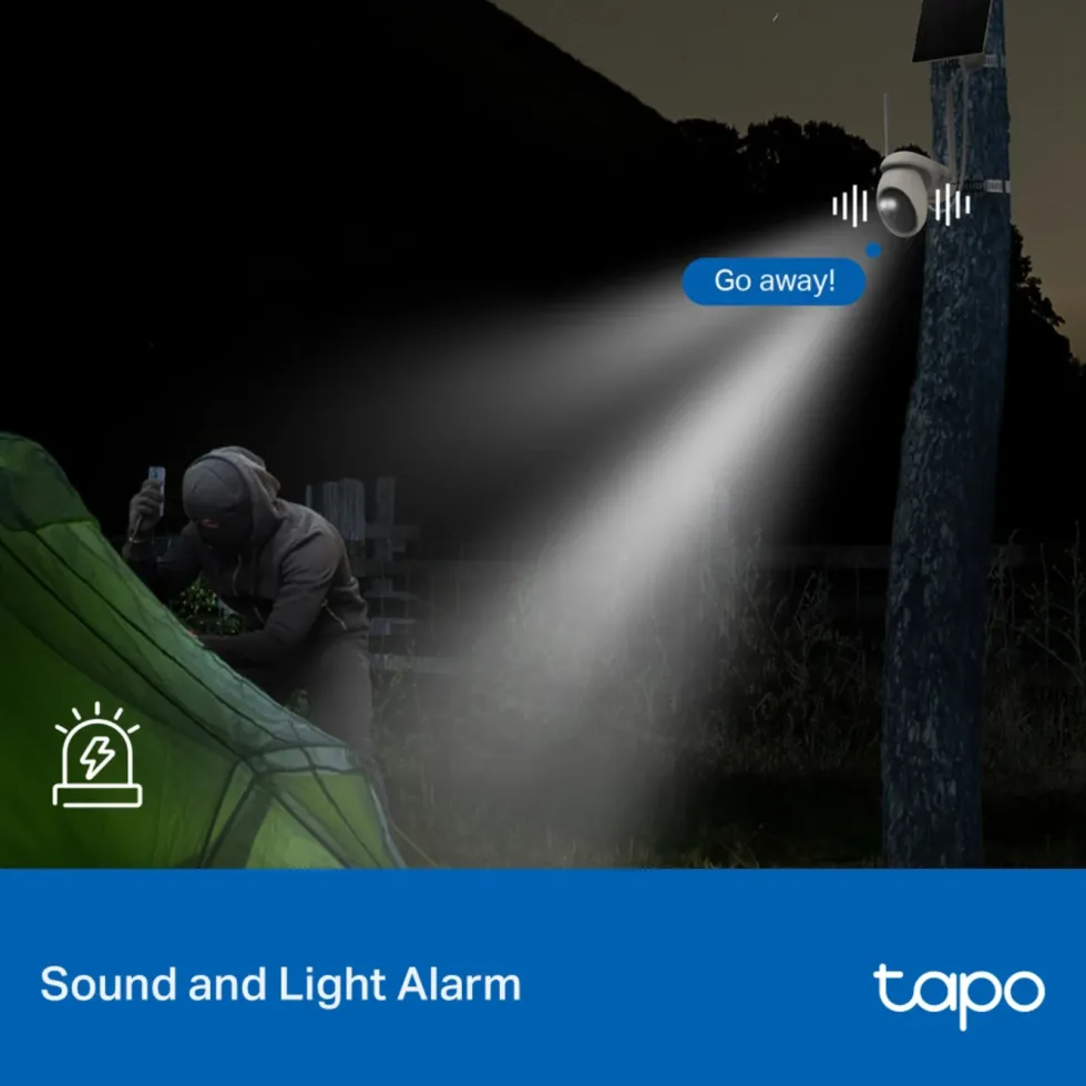TP-Link Tapo C665G Solcelledrevet 4K Pan/Tilt overvåkingskamera med Wi-Fi/4G
