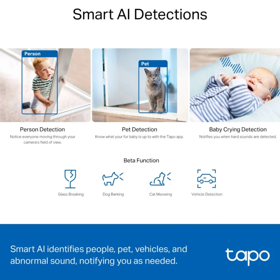 TP-Link Tapo C230 Pan/Tilt AI Overvåkingskamera