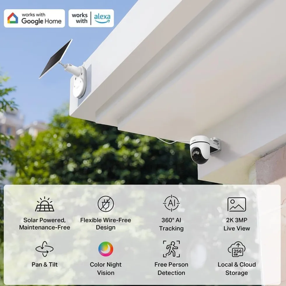 TP-Link Tapo C610 Solcelledrevet Pan/Tilt overvåkingskamera