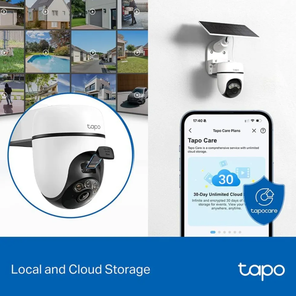 TP-Link Tapo C610 Solcelledrevet Pan/Tilt overvåkingskamera