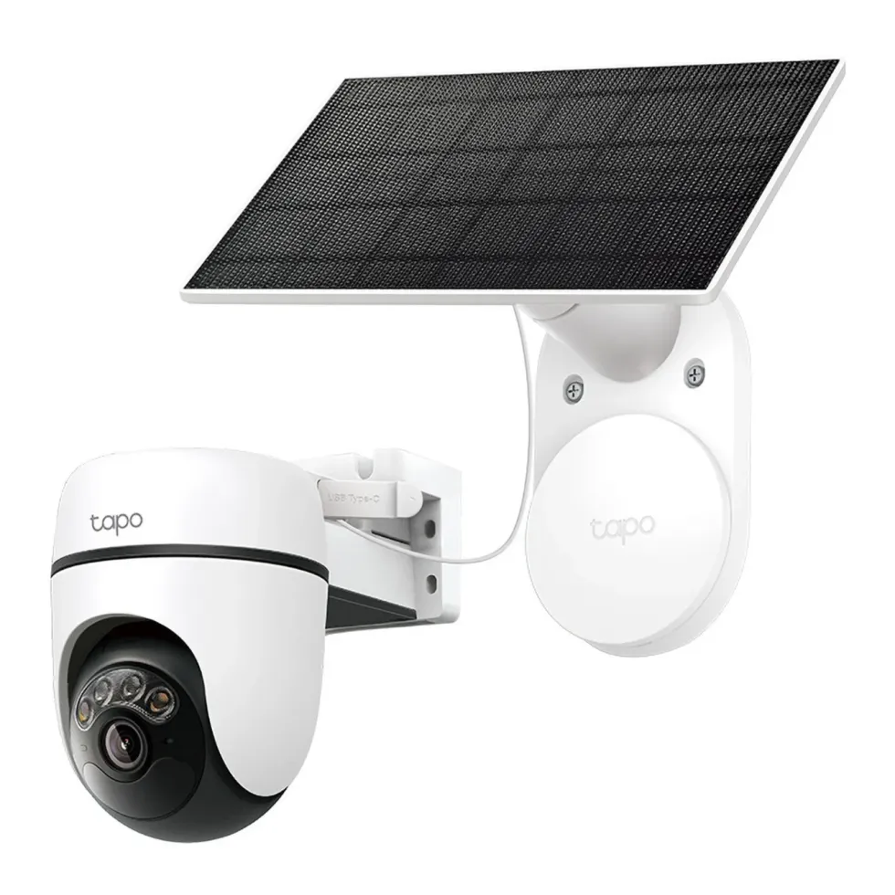 TP-Link Tapo HB112 Solcelledrevet overvåkingskamera 2K pan/tilt 2-pk. Hvit