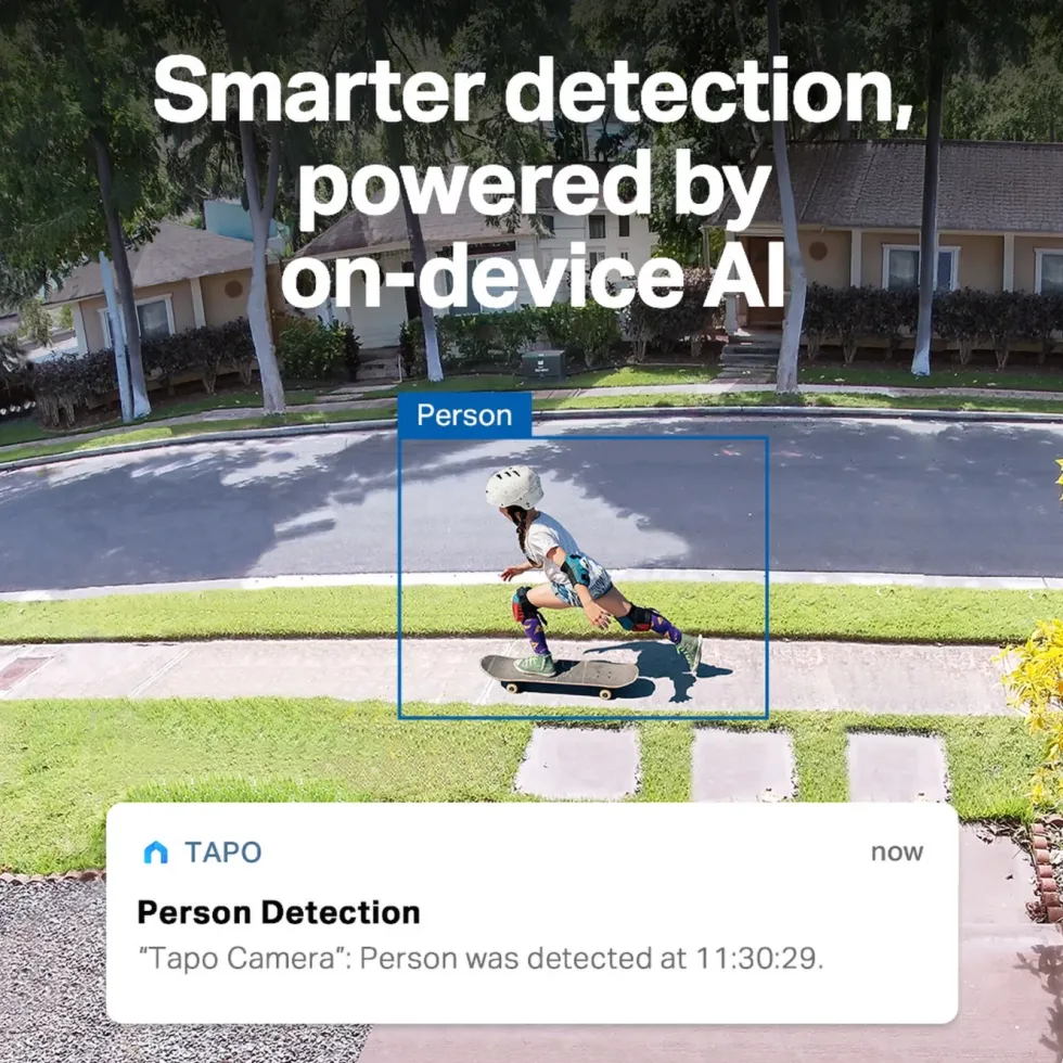TP-Link Tapo HB112 Solcelledrevet overvåkingskamera 2K pan/tilt 2-pk. Hvit