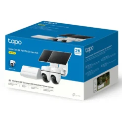 TP-Link Tapo HB112 Solcelledrevet overvåkingskamera 2K pan/tilt 2-pk. Hvit