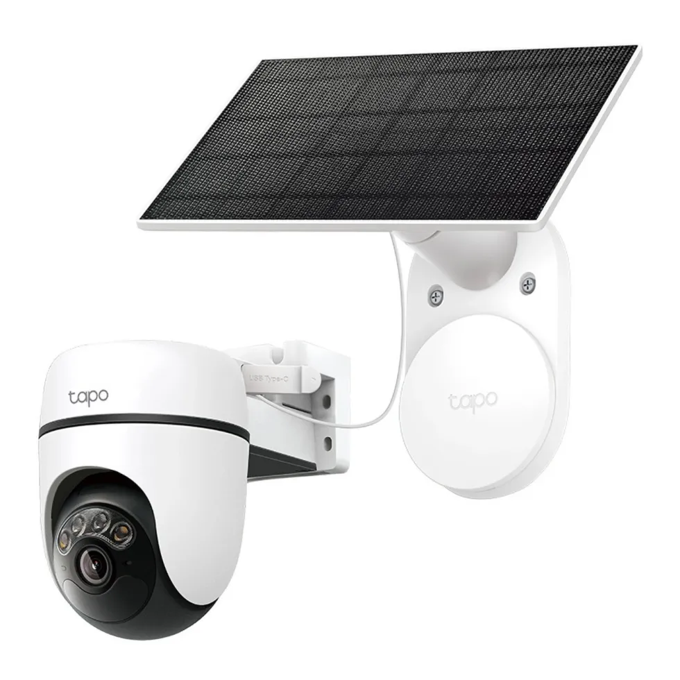 TP-Link Tapo HB112 Solcelledrevet overvåkingskamera 2K pan/tilt 2-pk. Hvit