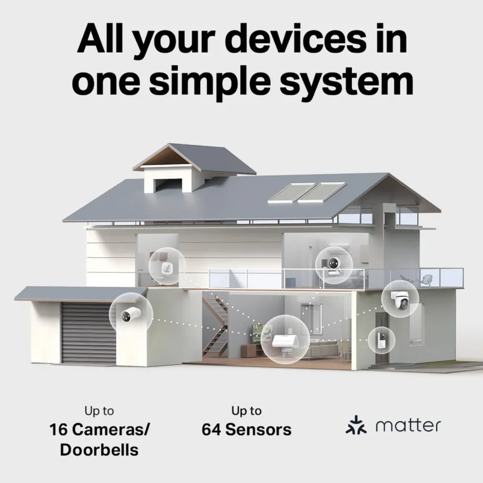 TP-Link Tapo HB112 Solcelledrevet overvåkingskamera 2K pan/tilt 2-pk. Hvit