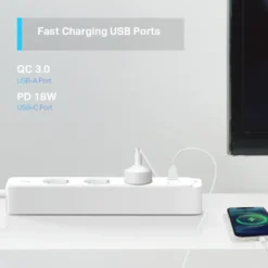 TP-Link Tapo P300 Smart grenuttak med USB-porter