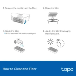TP-Link Tapo RVA520 HEPA-filter for robotstøvsuger 4-pk.