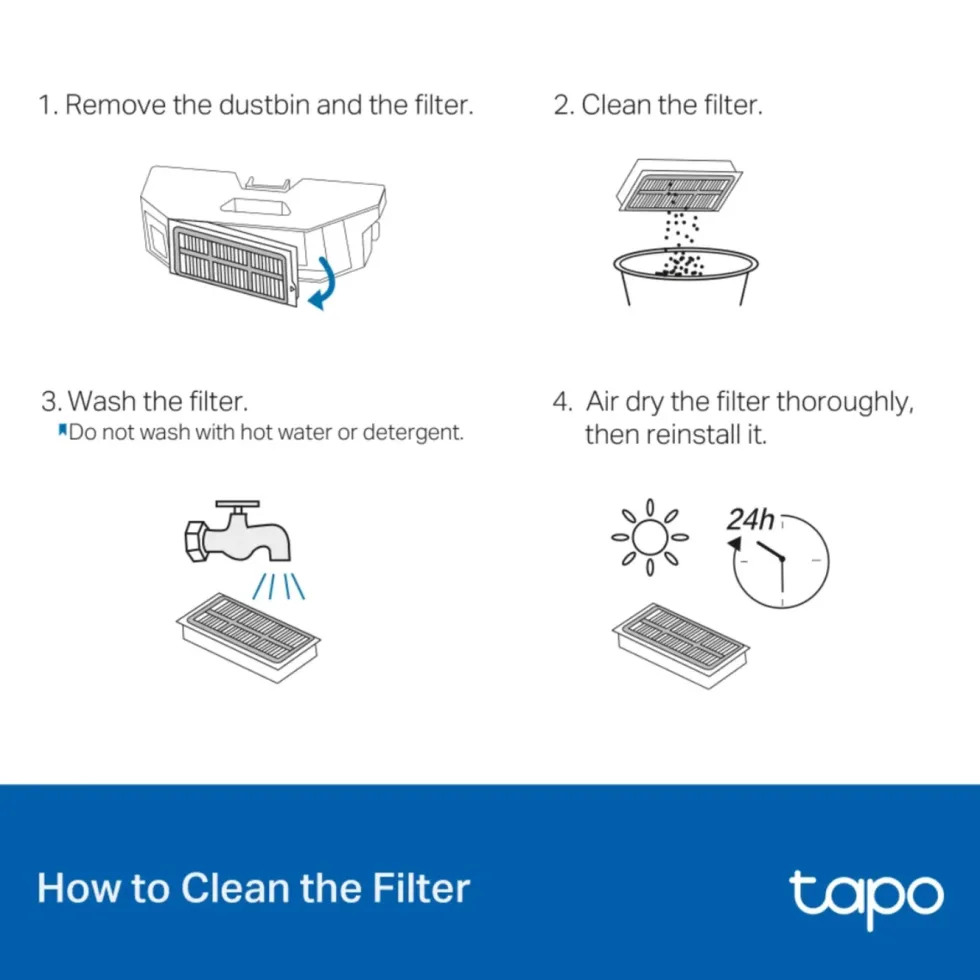 TP-Link Tapo RVA520 HEPA-filter for robotstøvsuger 4-pk.
