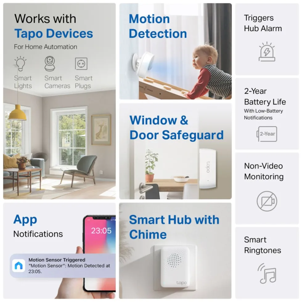 TP-Link Tapo T30 KIT – Smarte sensorer for et tryggere og mer komfortabelt hjem
