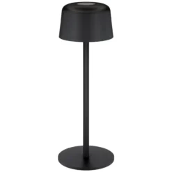 Trådløs LED-bordlampe 25 cm Svart