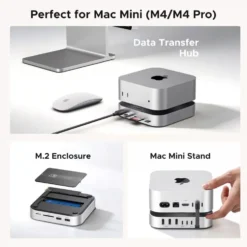 Ugreen Mac mini 11-i-1-dokkingsstasjon med SSD-plass