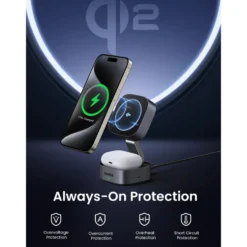 Ugreen UGREEN 2-i-1 Ladestativ med QI2 15 W
