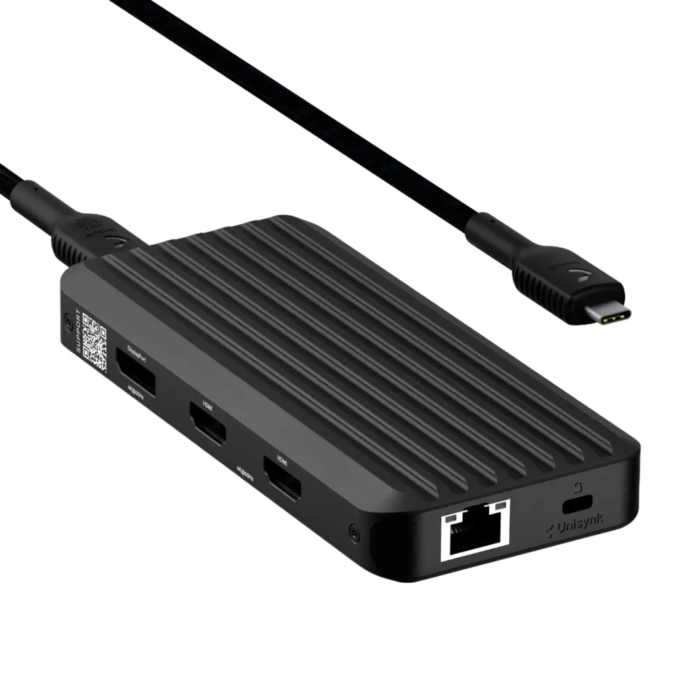 Unisynk 10-porters USB-C-hubb med 140 W pass-through