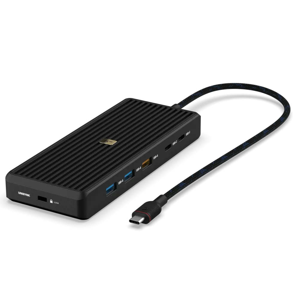 Unisynk USB-C-Hub 12 porter 8K for to skjermer