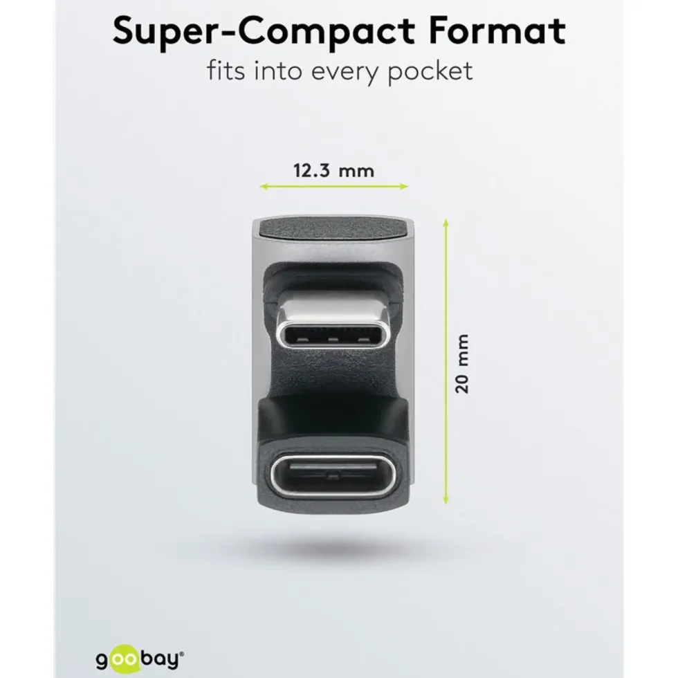 USB-C-adapter 180° U-formet med USB4-støtte